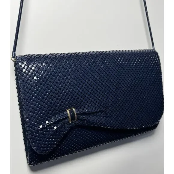 VNT Handmade La Regale LTD Navy Blue Beaded Purse - Picture 8 of 8